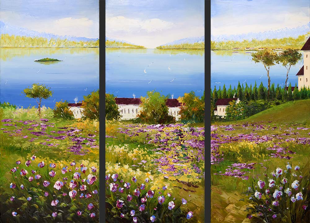 digital reproduction of artwork - 3 panel painting